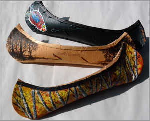 Painted Birch Bark Canoes Family Art Activity